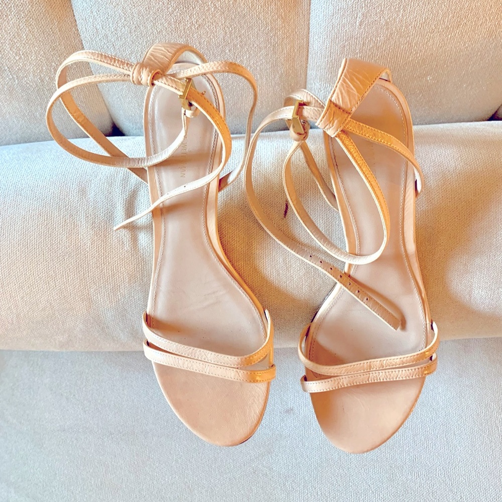 Stuart Weitzman Nude Lexie Sandals. Sz 8 - Picture 2 of 5